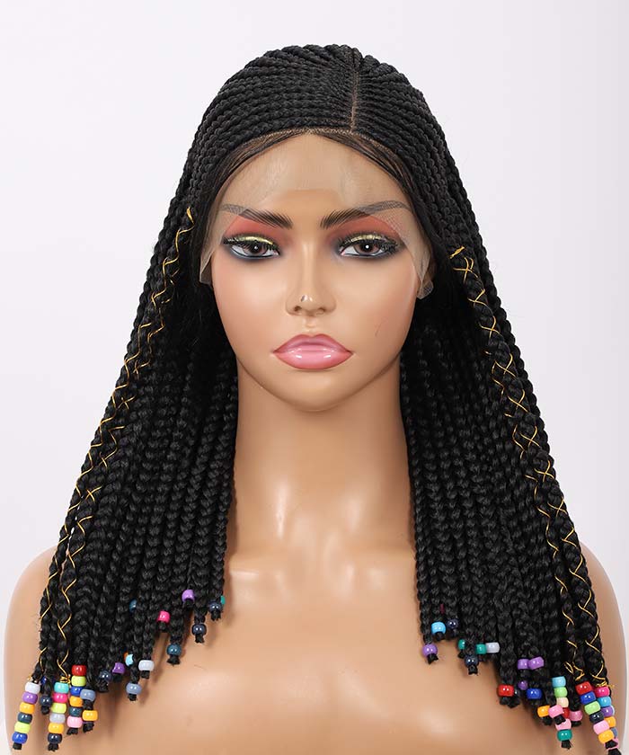 FANCIVIVI 36'' Triangle Box Braids Full Lace Box Braided Wig