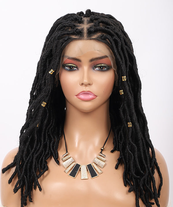  Roiifur HD Full Lace Braided Wigs for Women Triangle